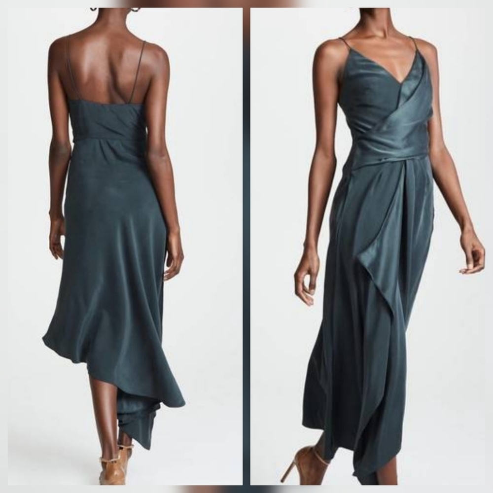 ACLER Lucas Silk Dress In Empire Blue Size 8 NWT - Picture 2 of 16